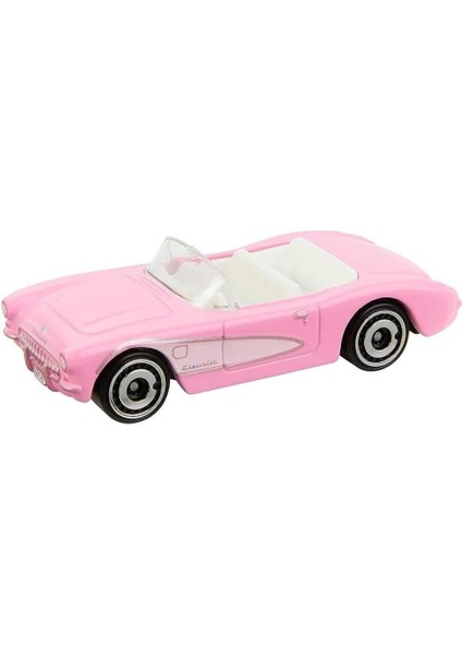 - 1956 Covette - Hw Screentime 9/10 - HKG52 - Short Card - Barbie The Movie - Pembe - Mat