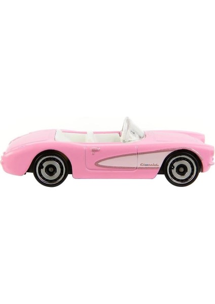 - 1956 Covette - Hw Screentime 9/10 - HKG52 - Short Card - Barbie The Movie - Pembe - Mat
