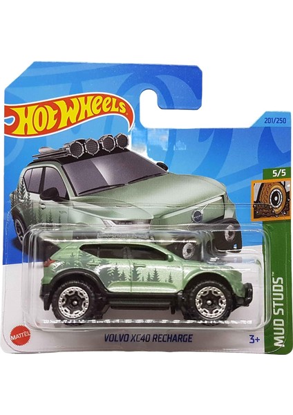 - Volvo XC40 Recharge - Mud Studs 5/5 - HKG55 - Short Card - Suv - Yeşil Metalik - Mattel