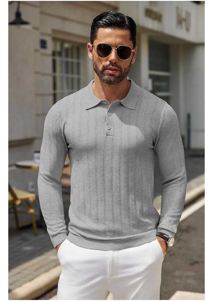 Cosmos %100 Pamuk Polo Yaka Erkek Triko Kazak fiyatları