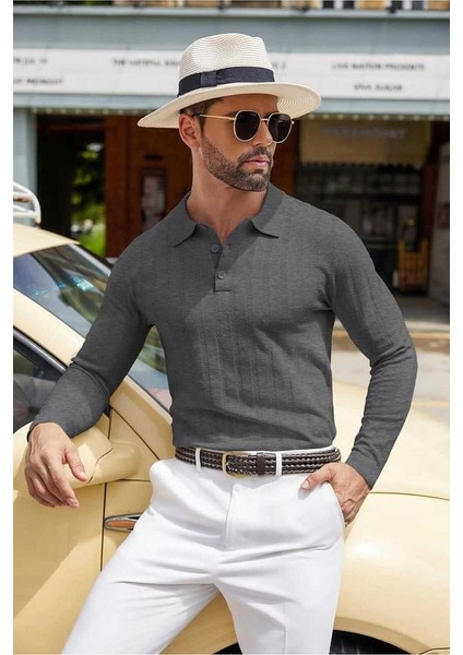 Cosmos %100 Pamuk Polo Yaka Erkek Triko Kazak indirimleri