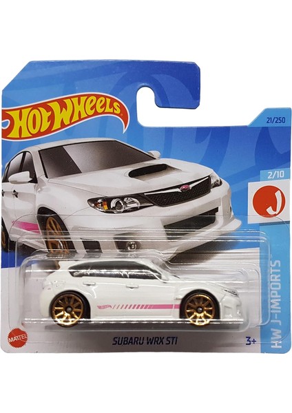 - Subaru Wrx Sti - Hw J-Imports 2/10 - HKK62 - Short Card - Beyaz - Mattel 2023