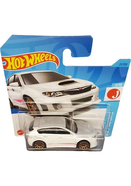 - Subaru Wrx Sti - Hw J-Imports 2/10 - HKK62 - Short Card - Beyaz - Mattel 2023
