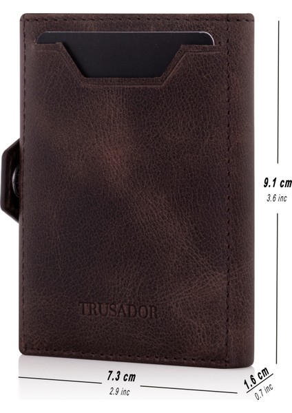 Verona Kahverengi Kartlık Unisex Hakiki Deri Rfid Korumalı Minimalist Erkek Kadın Mini Cüzdan Hediyelik indirimleri