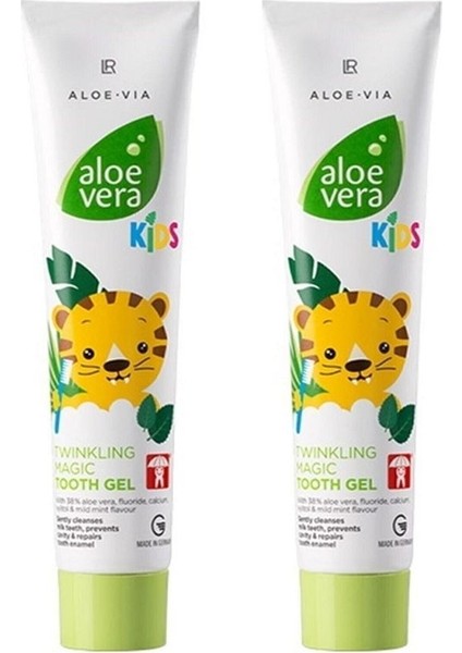 Aloe Vera Kids - Çocuklara Özel Twinkling Magic Diş Macunu - 2'li Set