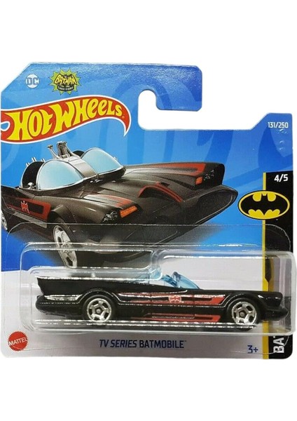 - Tv Serisi Batmobile - Batman 4/5 - HCV64 - Short Card - Dc - Classic Superheroes - Matt