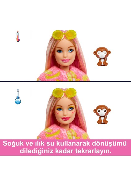 Cutie Reveal Bebekler Barbie Tropikal Orman Serisi - Maymun, 3 Yaş ve Üzeri, HKR01 modelleri