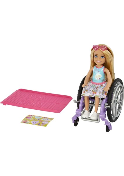 Chelsea Bebek ve Tekerlekli Sandalye, Hareketli Tekerlekli, Rampa, Çıkartma Levhası ve Aksesu