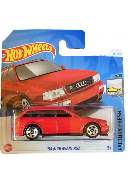 - ´94 Audi Avant Rs2 - Factory Fresh 9/10 - HTC54 - Short Card - Kırmızı - Mattel 2024 -