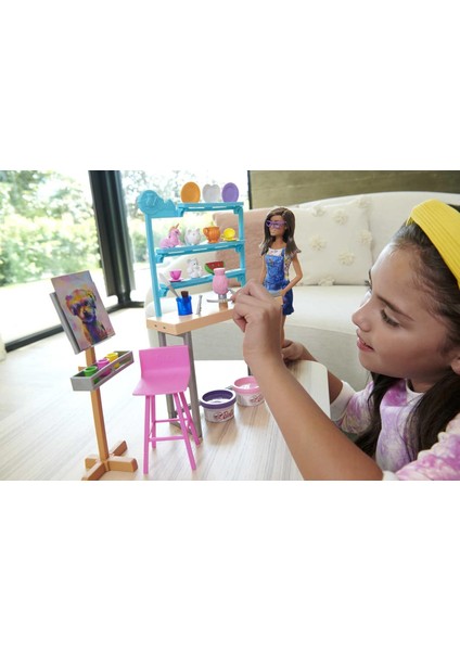 'nin Sanat Atölyesi, Barbie Bebek (29 Cm), Çömlek Yapımı ve Resim Sanatı Için 25'ten Fazla Aks fiyatları