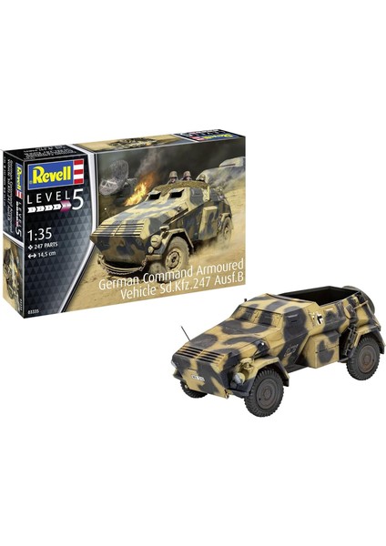 German Command Zırhlı Araç SD.KFZ.247 Ausf.b Model Kit Askeri Araç