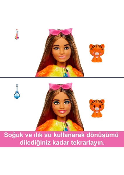 Cutie Reveal Bebekler Barbie Tropikal Orman Serisi - Kaplan, 3 Yaş ve Üzeri, HKP99 modelleri