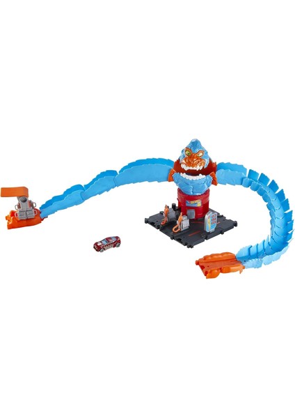 HDR30 – Gorilla Saldırısı, 1 Hot Wheels Araba, Diğer Setlere Bağlanabilir, Benzin Istasyo