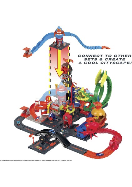 HDR30 – Gorilla Saldırısı, 1 Hot Wheels Araba, Diğer Setlere Bağlanabilir, Benzin Istasyo indirimleri