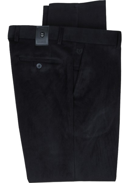 Erkek Kadife Pantolon Normal Kesim Lacivert RAR01275 fırsatları