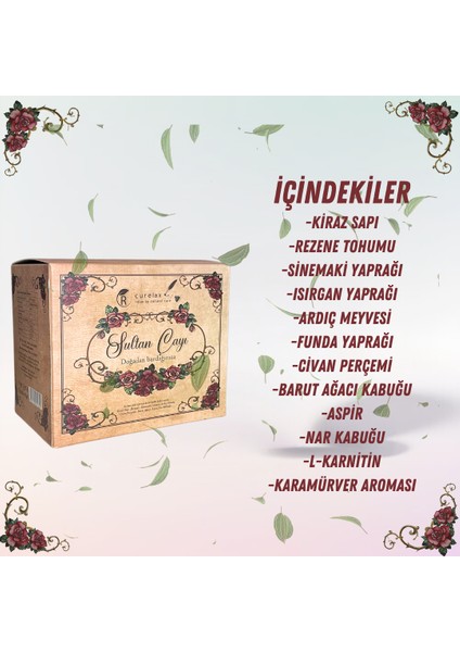 5 KUTU%100 Bitkisel Zayıflam Yardımcı Detoks ve Form Sultan Bitki Çayı 10 Farklı Bileşen