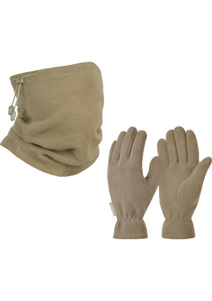 Polar Unisex Eldiven-Boyunluk Seti Kum