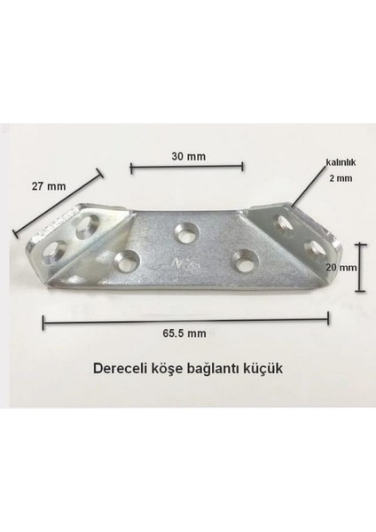 Dereceli Köşe Gönye 10 Adet L Demir