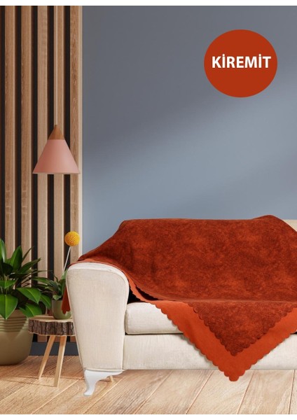 Desenli Çift Taraflı Koltuk Örtüsü Şalı