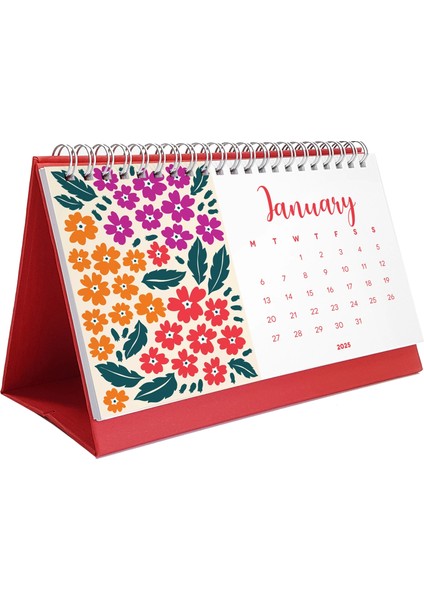 Çiçek Galerisi 2025 Masa Takvimi, Rengarenk Çiçekli Takvim, 2025 Desk Calendar, Flowers Calendar 2025, Floral Calendar