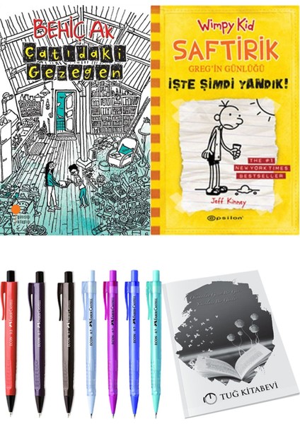 Saftirik 4 Işte Şimdi Yandık! ve Çatıdaki Gezegen 2'li Set - Kalem