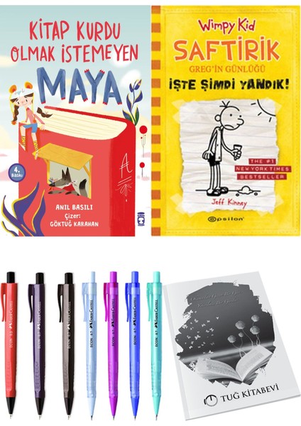 Saftirik 4 Işte Şimdi Yandık! ve Kitap Kurdu Olmak Istemeyen Maya 2'li Set - Kalem
