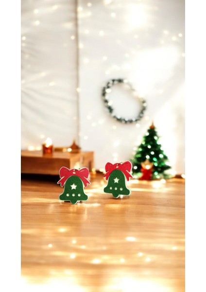 2'li Keçe Yılbaşı Süsü El Yapımı Yılbaşı Süsü Çam Ağacı Süsü