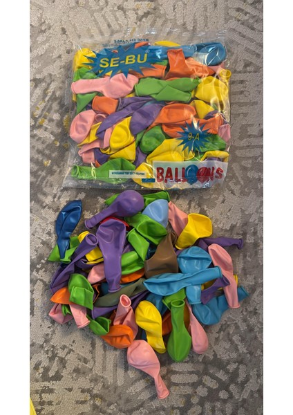 100'LÜ Karışık Renk Balon Seti - Parti ve Kutlamalar Için Eğlenceli Seçim fiyatları