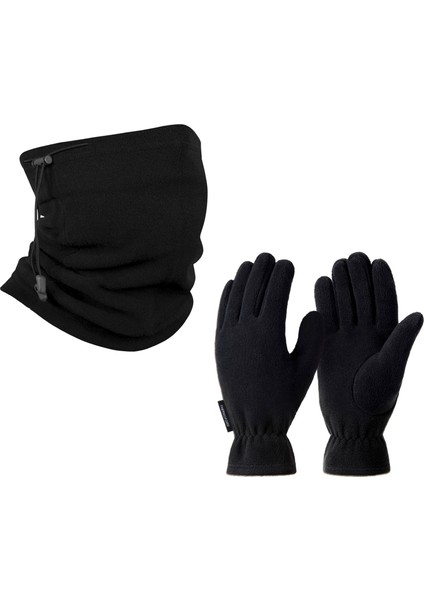 Polar Unisex Eldiven-Boyunluk Seti Siyah