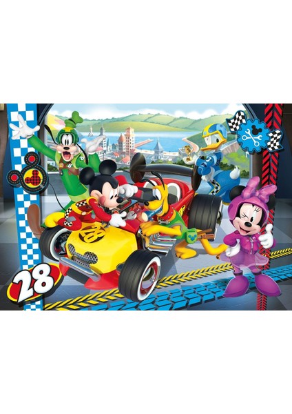 24 Parça Mickey Roadstar Racers Puzzle Renkli 6