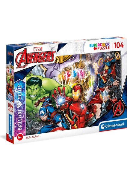 - 104 Parça Brilliant Puzzle - Marvel