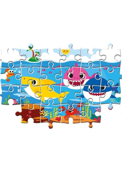 - 2X20 Parça Puzzle - Baby Shark