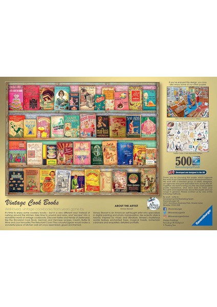 500 Parça Yemek Kitapları Yapboz modelleri