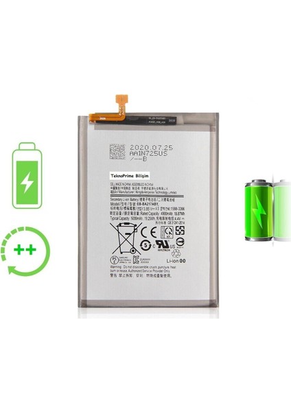 Samsung Galaxy A12S A127 ile Uyumlu Güclendirilmis Pil Batarya