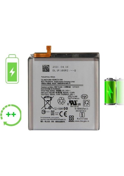 Samsung Galaxy S21 Ultra G998B ile Uyumlu Güclendirilmis Pil Batarya