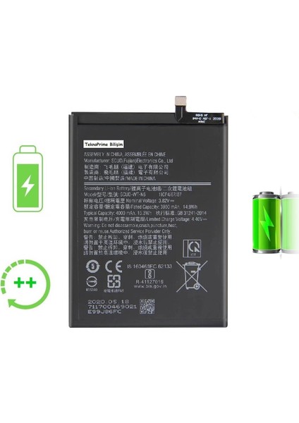 Samsung Galaxy A20S A207 ile Uyumlu Güclendirilmis Pil Batarya