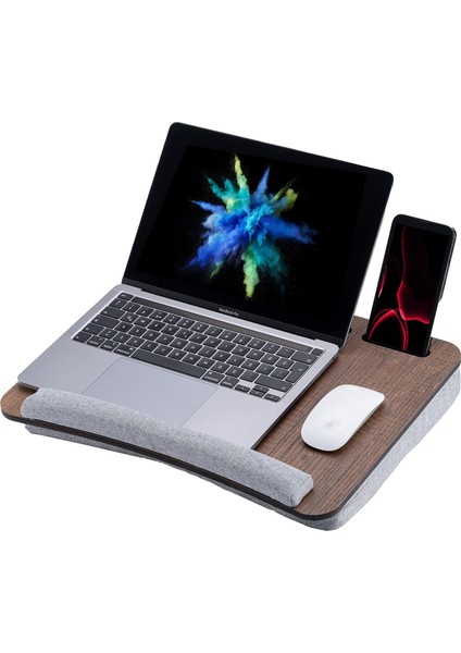 Byars-Wood - LS011 Minderli 13" ve 15.6" Laptop Sehpası-Byars