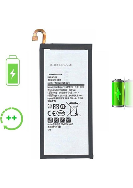 Samsung Galaxy C7 Pro C7010 ile Uyumlu Güclendirilmis Pil Batarya