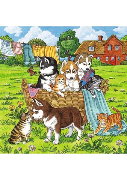 Puzzle 08002 – Tatlı Kedi ve Köpek