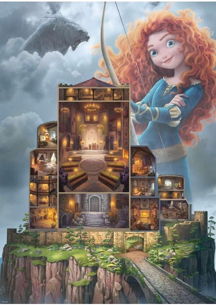 Disney Kalesi Koleksiyonu: Merida Yetişkinler Için 1000 Parça Yapboz | Benzersiz Softcl fiyatları