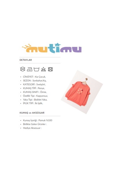 Kız Çocuk Sweatshirt