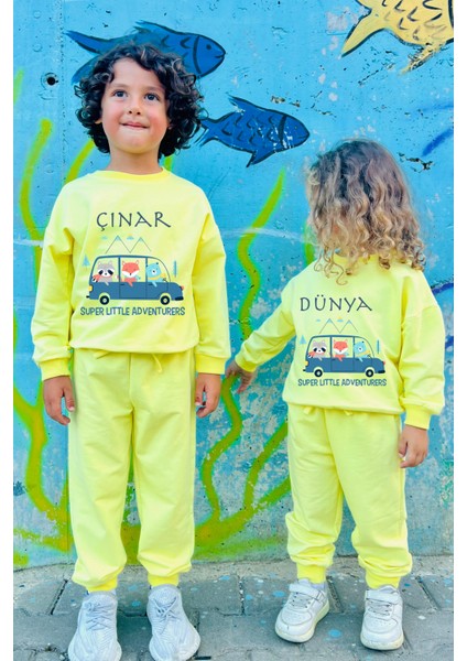 Isme Özel Pamuklu Unisex Bebek Takım