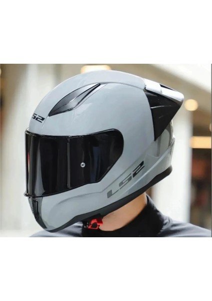 Rapıd 2 Race Nardo Gri Fullface Motosiklet Kaskı Siyah Camlı