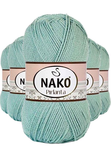 5 Adet Pırlanta Amigurumi El Örgü ipi Yünü Çağla Yeşili 12297
