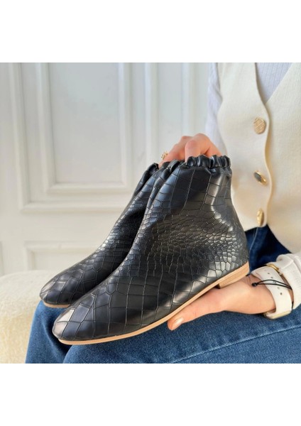 Barxi Siyah Cilt Desenli Bot fırsatları