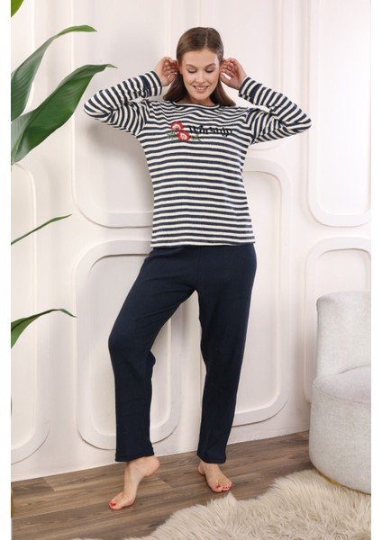 Almines Pijama Çizgili Pamuklı Kadın Pijama Takımı fiyatları