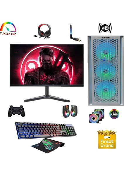MK22 Intel Core I5 10400F 32GB Ram 1tb SSD 4gb GTX1050TI 24'' Masaüstü Bilgisayar