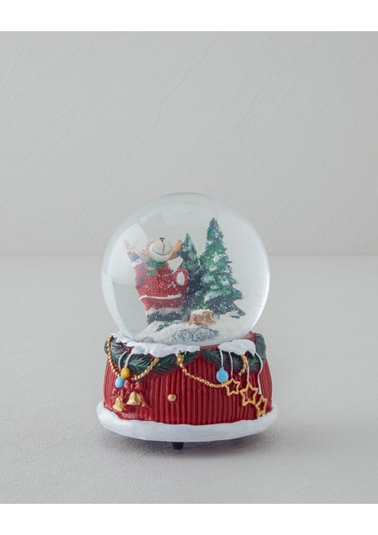 Terazzo Müzik Kutusu 11 x 11 x 14 cm Kırmızı