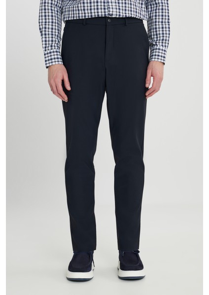 Slim Fit Dar Kesim Beli Bağlamalı Yan Cep Esnek Casual Pantolon