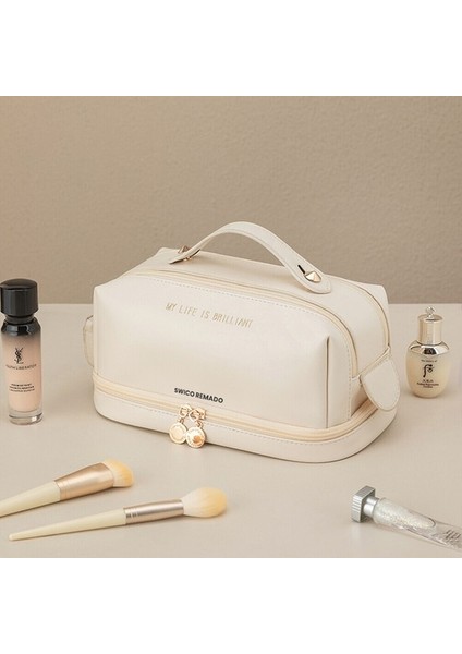 Taşınabilir Makyaj Çantası Büyük Kapasiteli Seyahat Kozmetik Düzenleyici (Yurt Dışından)